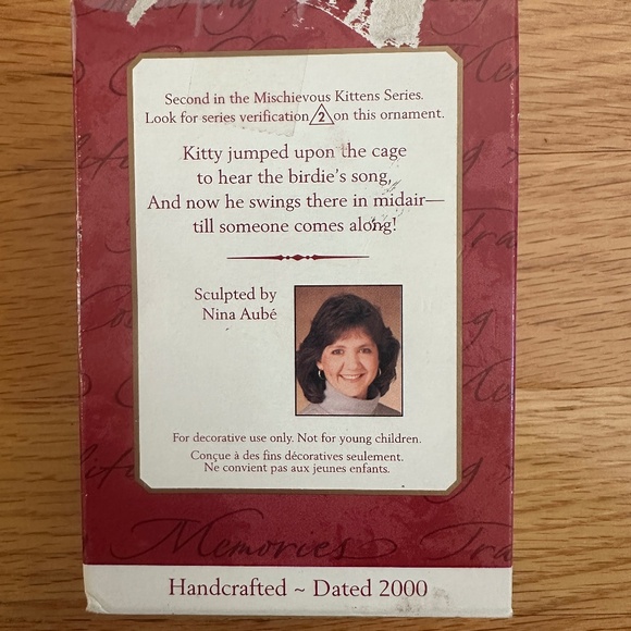 Hallmark Mischievous Kittens Ornament Collectors Series Dated 2000 - Picture 8 of 9